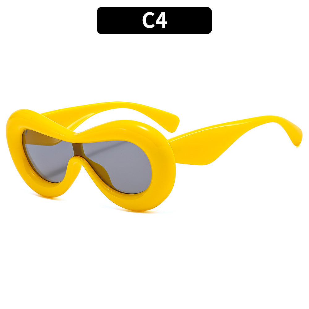 Thick Frame Sexy Lip Y2K Sunglasses Women Punk Party Shades Futuristic Eyewear