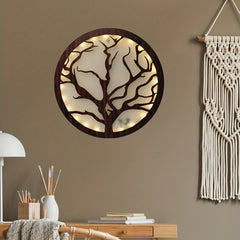 LED Tree Of Life Shape Lamp Retro Wooden Home Decoration