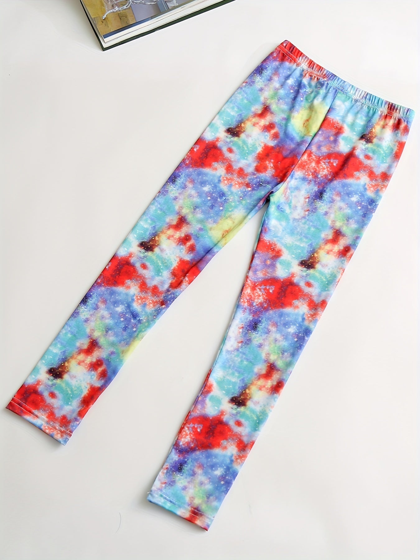 4 Packs Girls Starry Sky Pattern Leggings Stretch Sport Pants