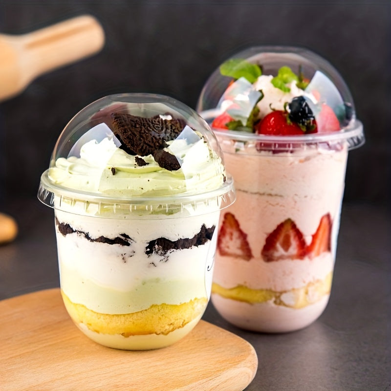 Disposable Plastic Cup With Lid Christmas Supplies for Dessert Fruit Juice