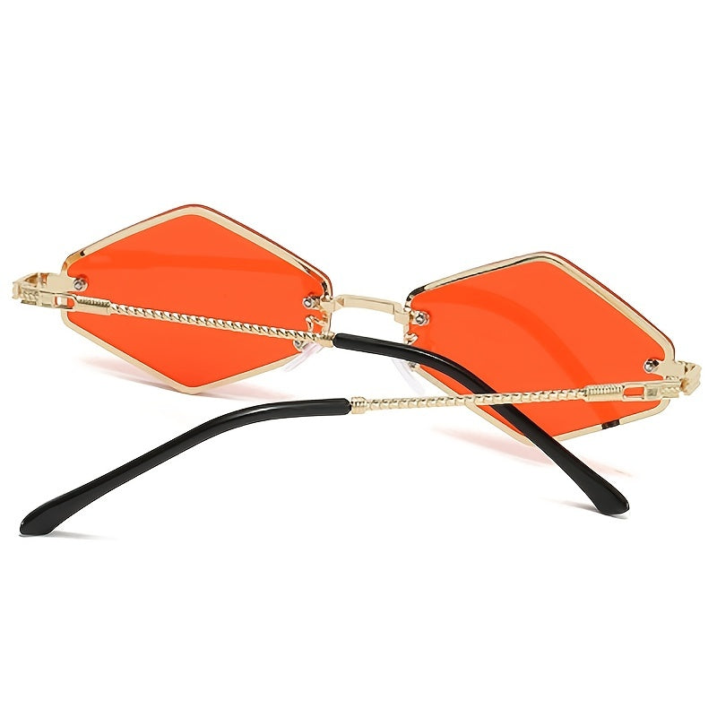 Y2K Geometric Sunglasses Retro 90s UV400 Sun Shades Glasses