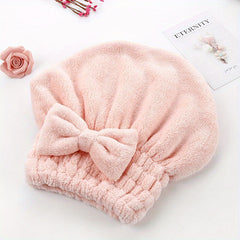 Coral Fleece Hair Drying Cap Absorbent Thickened Bath Cap