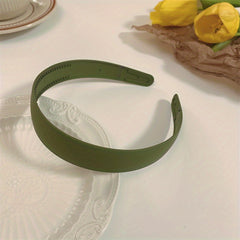 Solid Minimalist Hair Hoop Wide Plastic Hair Band Elastic Headband