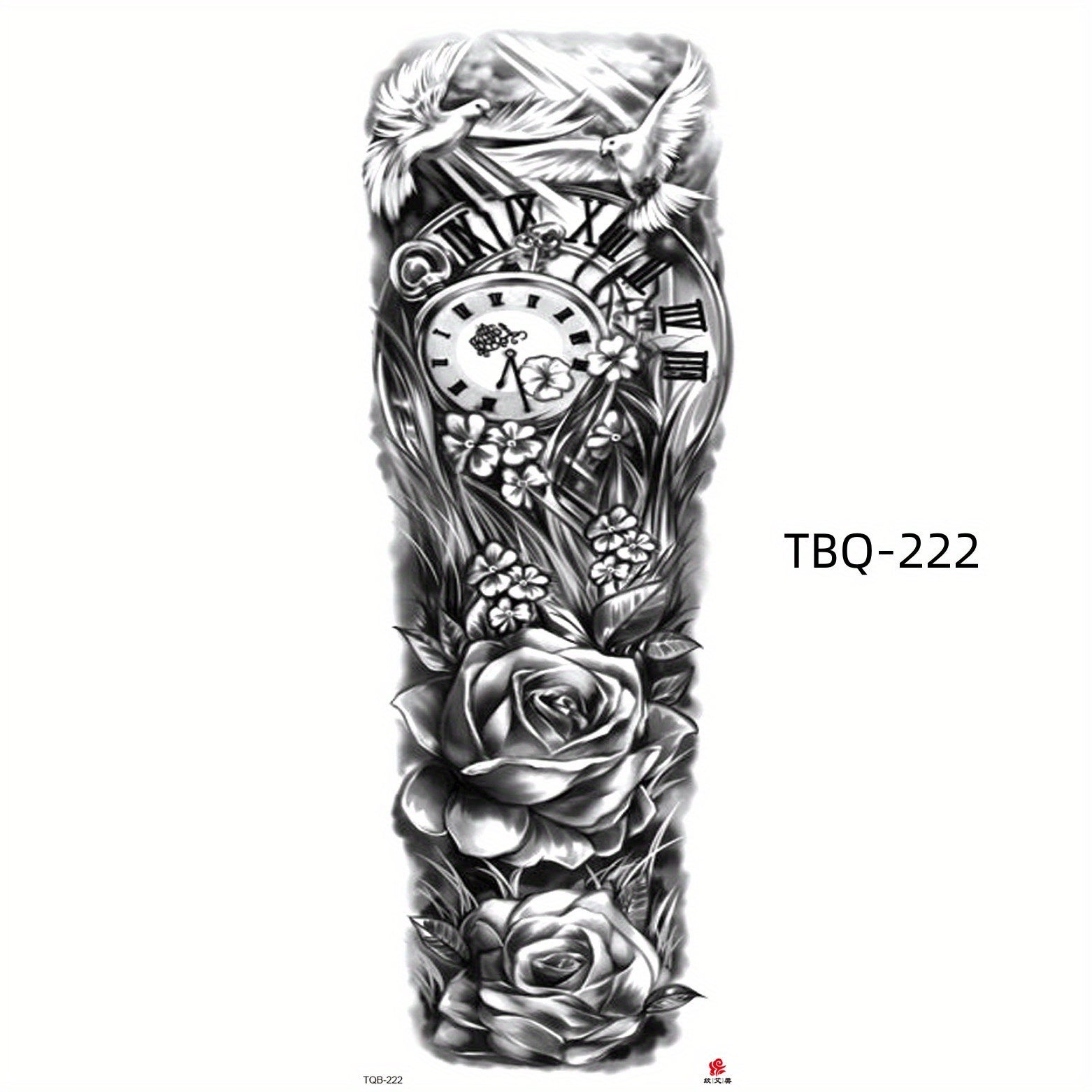 Ghost Flowers Skull Street Style Tattoo Stickers Waterproof