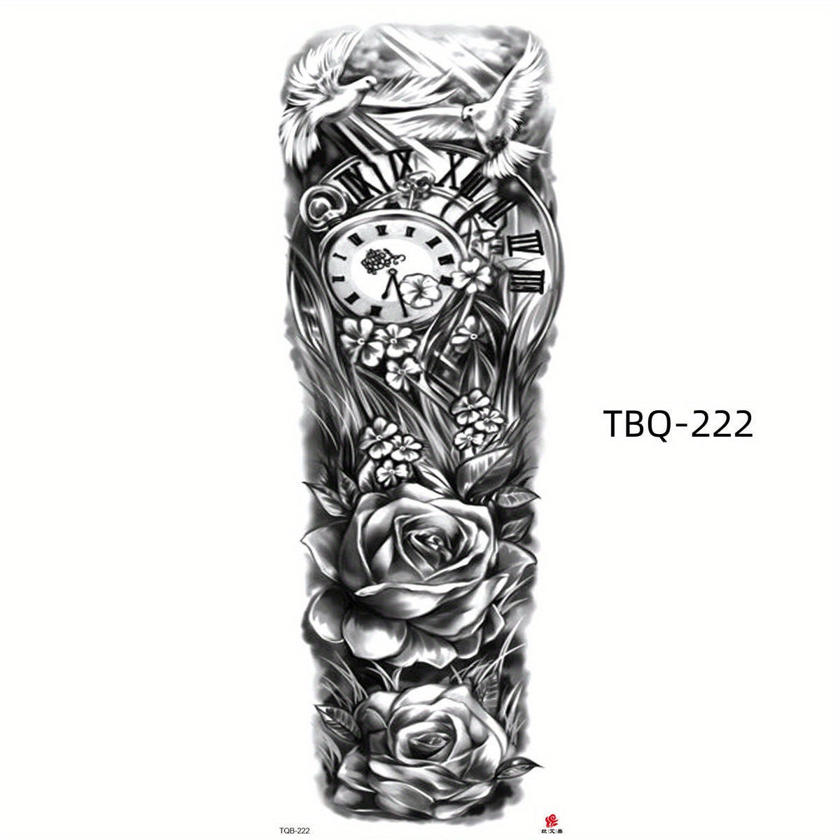 Ghost Flowers Skull Street Style Tattoo Stickers Waterproof