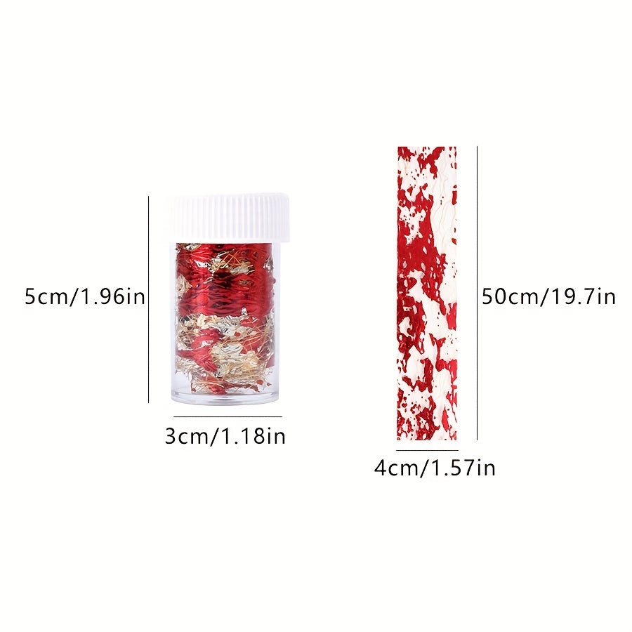 Holographic Nail Foil Flakes Stickers 3D Glitter Line Decoration