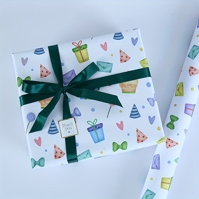 6pcs Mother's Christmas Halloween Easter Birthday Wrapping Paper Gift Wrap