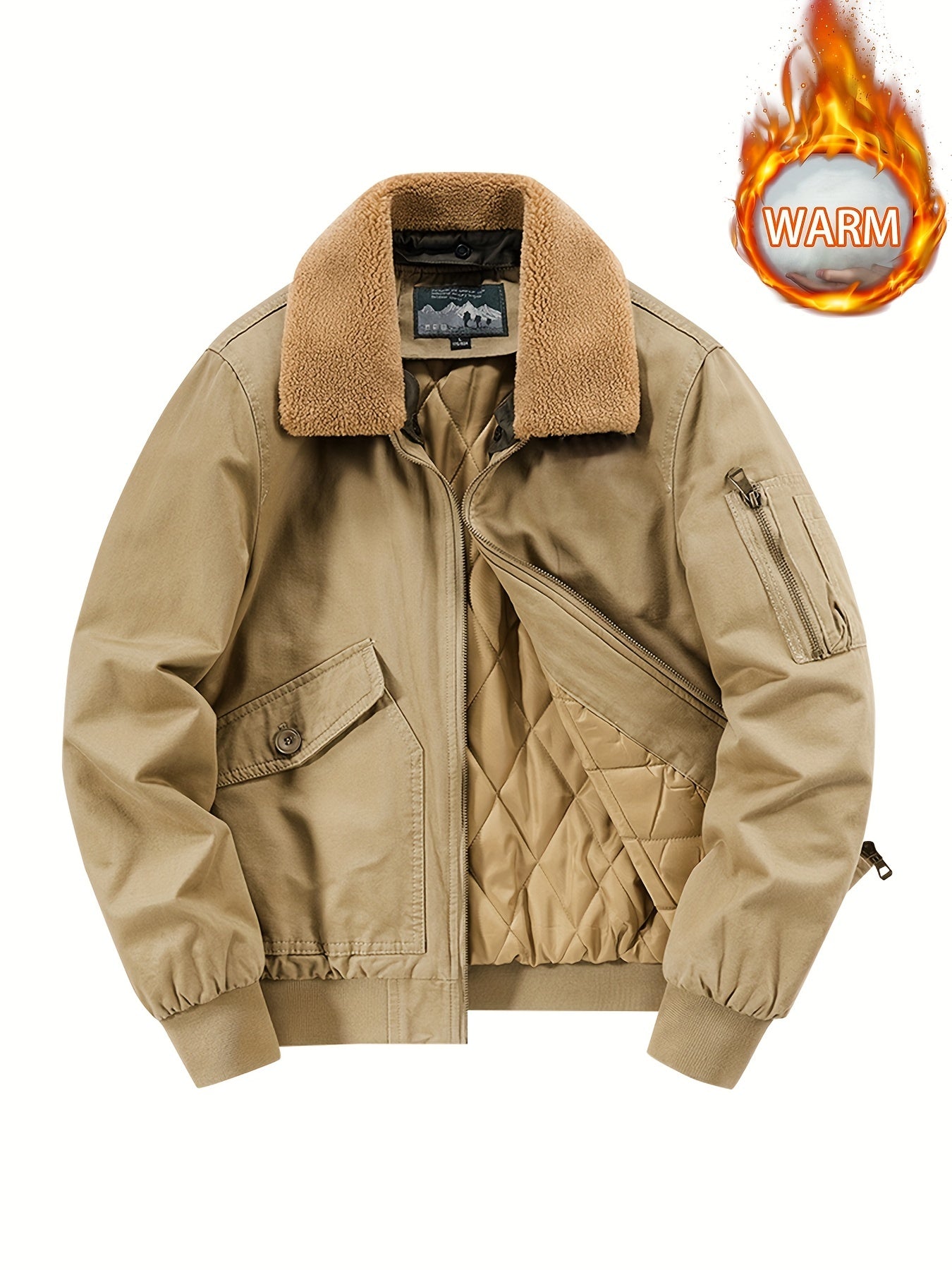 Men's Waterproof & Windproof Jacket With Detachable Warm Lining