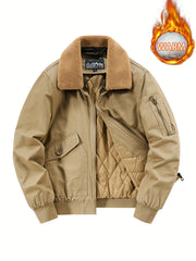 Men's Waterproof & Windproof Jacket With Detachable Warm Lining