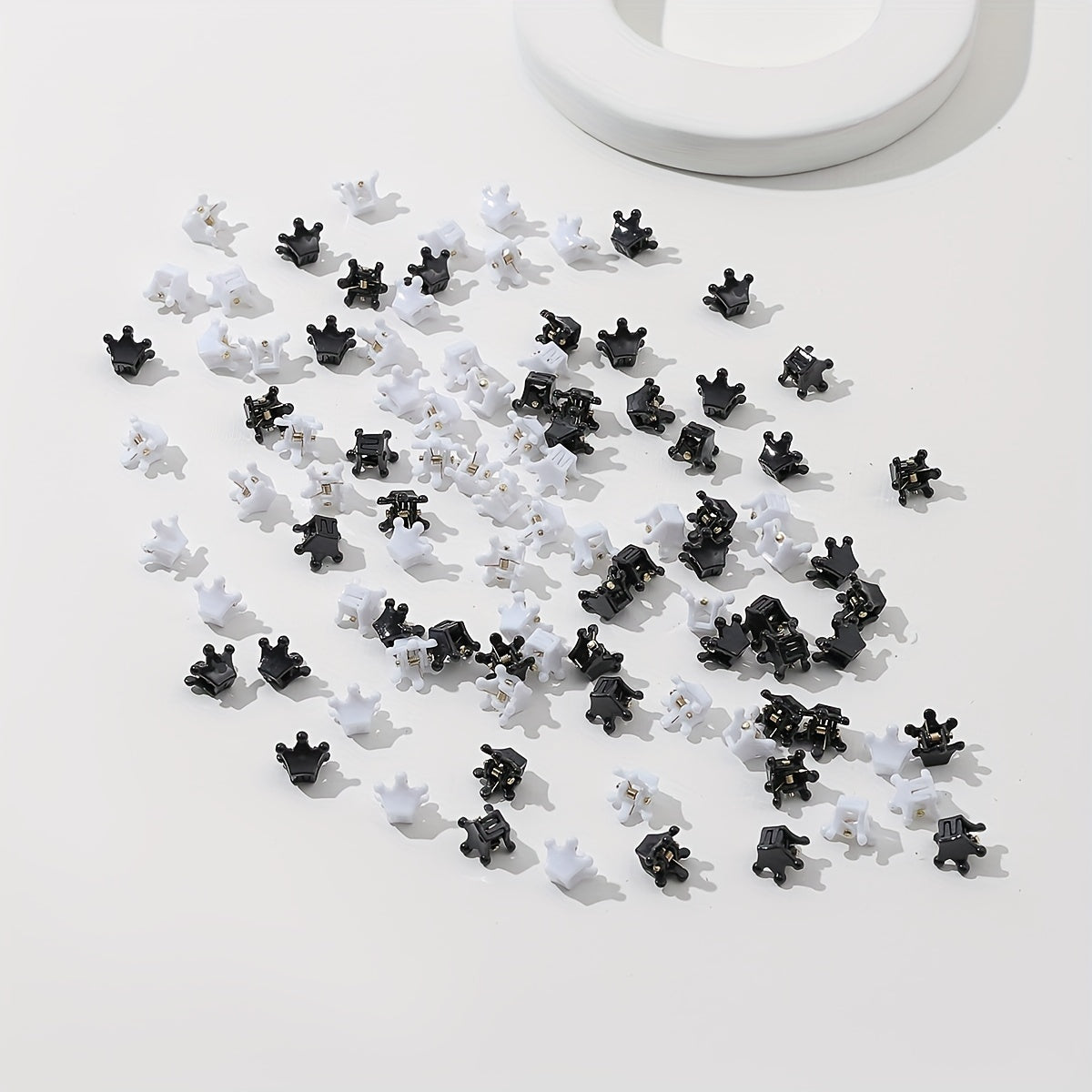 100pcs Mini Crown Shape Hair Claw Braid Hair Clip Hair Accessories