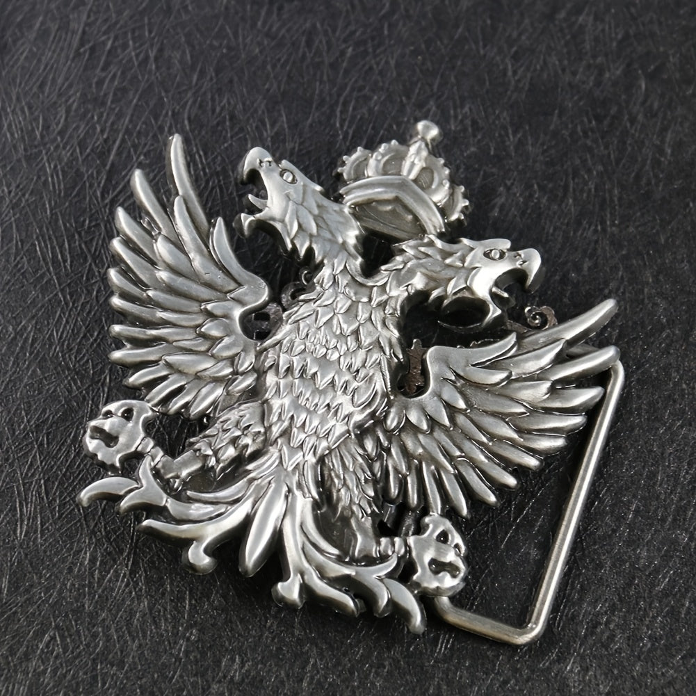 Double Headed Eagle Emblem Badge Men's Belt Buckle For Jeans