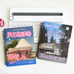 Coil Book Flat Book Retro Style 128 Pages Diary Notebook