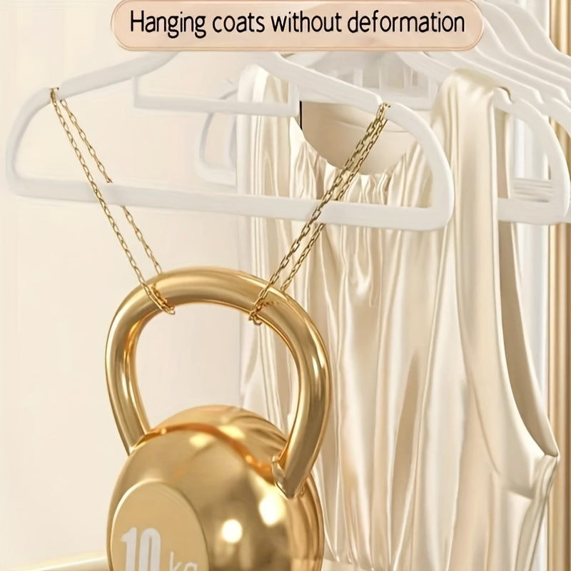 5pcs Translucent Velvet Non-slip Hangers Clothes Storage