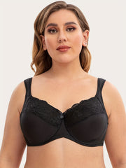  Lace Mini Bow Full Coverage Minimizer Bra