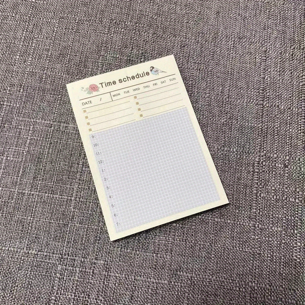 60sheets Weekly Planner Memo Pad Study Time Schedule Daily List