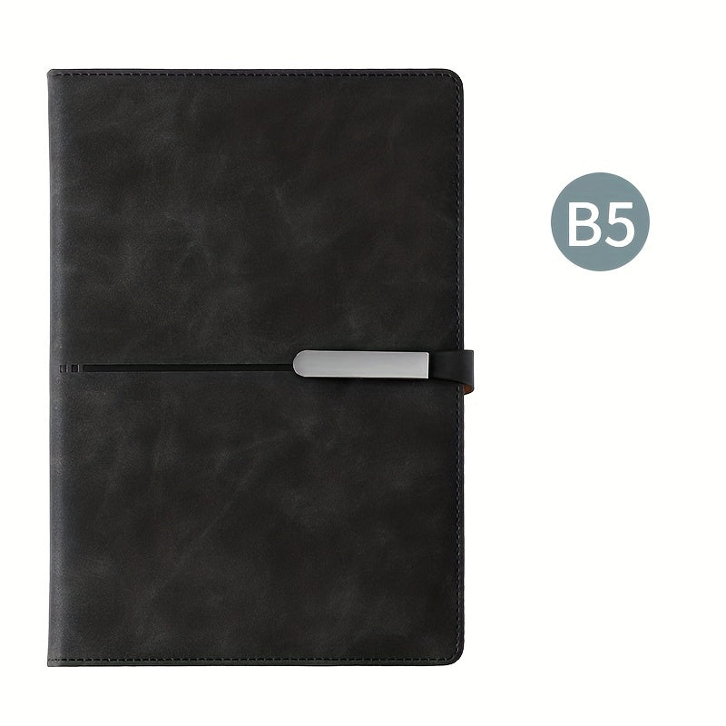 B5 PU Leather Notebook with Dual Clasp - Multiple Options