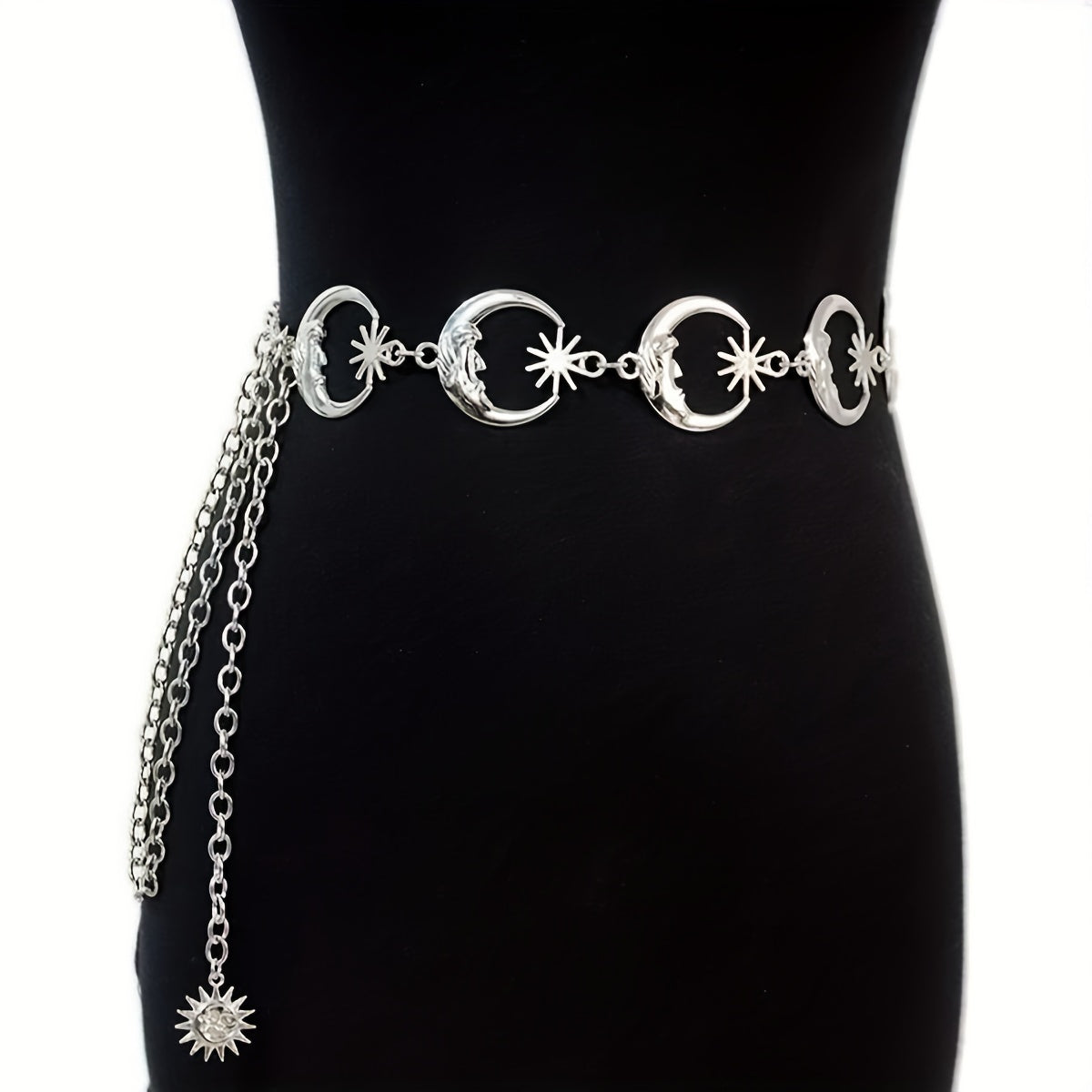 Y2K Moon Star Waist Chain for Women