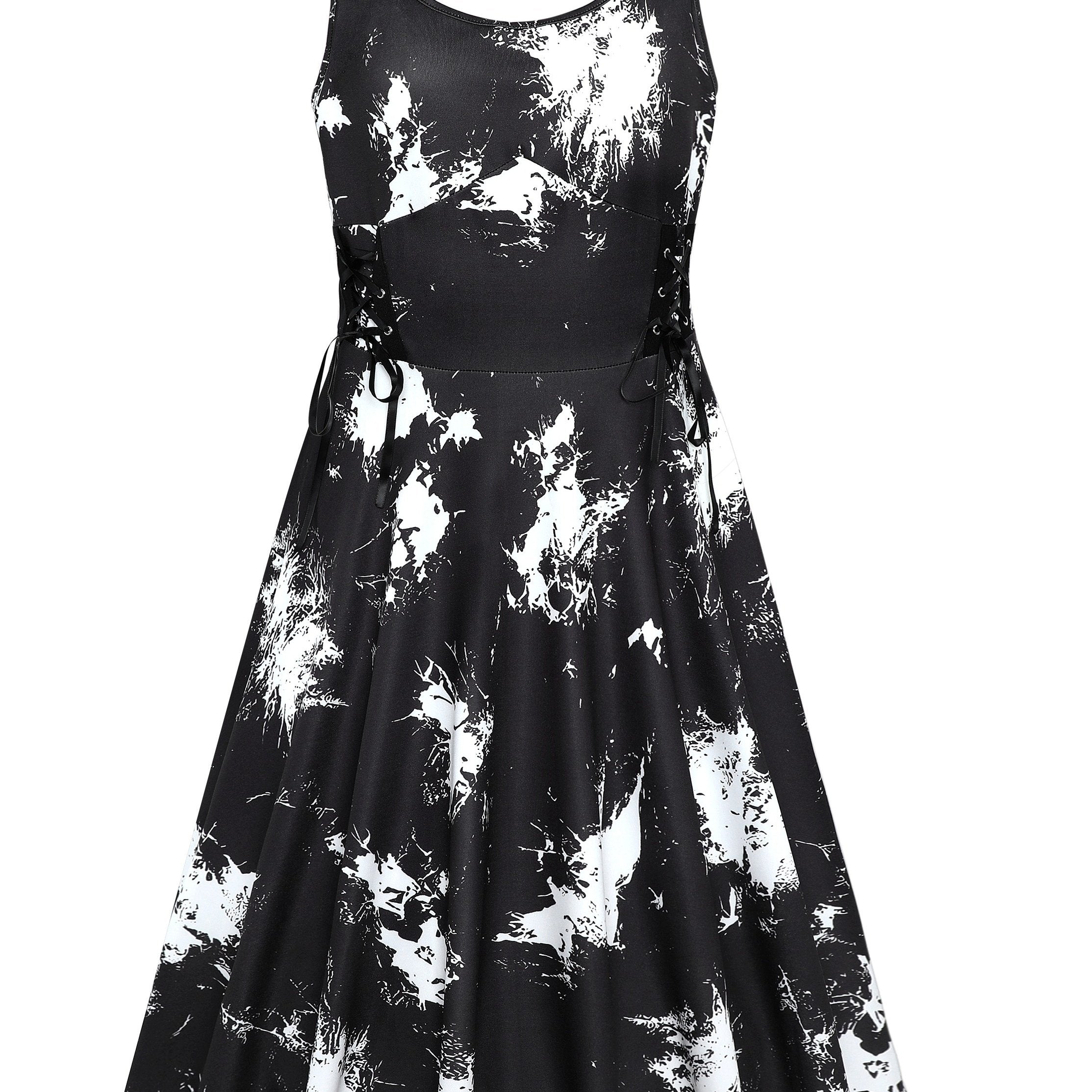  Tie Dye Lace Up Cami Dress