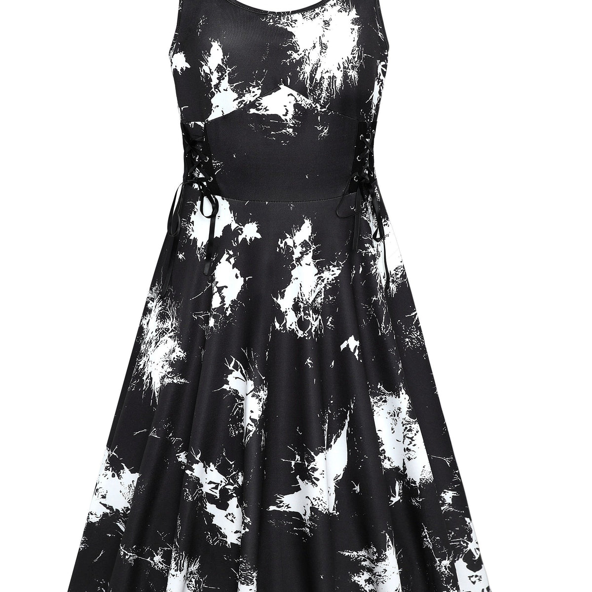  Tie Dye Lace Up Cami Dress