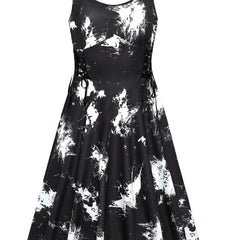  Tie Dye Lace Up Cami Dress