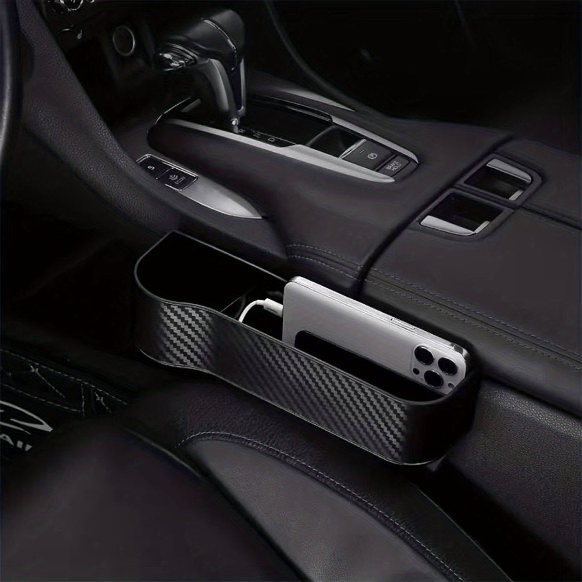 Car Seat Gap Filler with Cup Holder and Key Holder