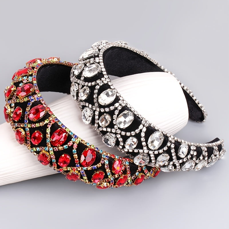 Vintage Baroque Rhinestone Hairband Boho Headband