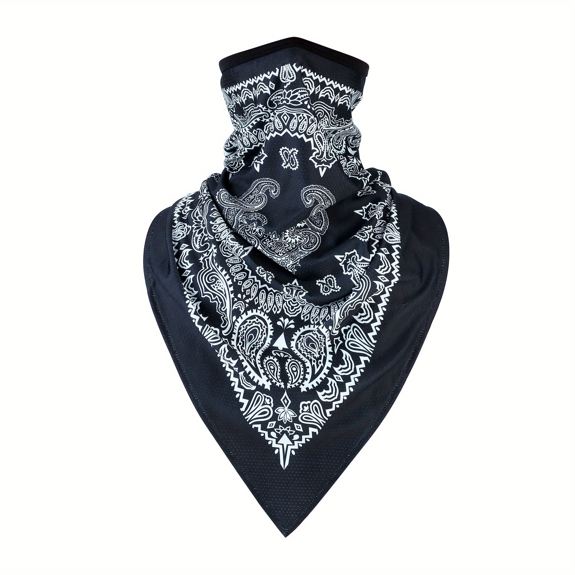 Triangle Outdoor Ice Mask Candy Paisley Print Beanie Hat Turban