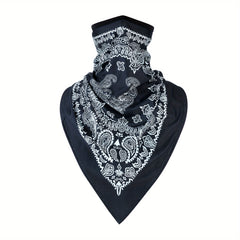 Triangle Outdoor Ice Mask Candy Paisley Print Beanie Hat Turban