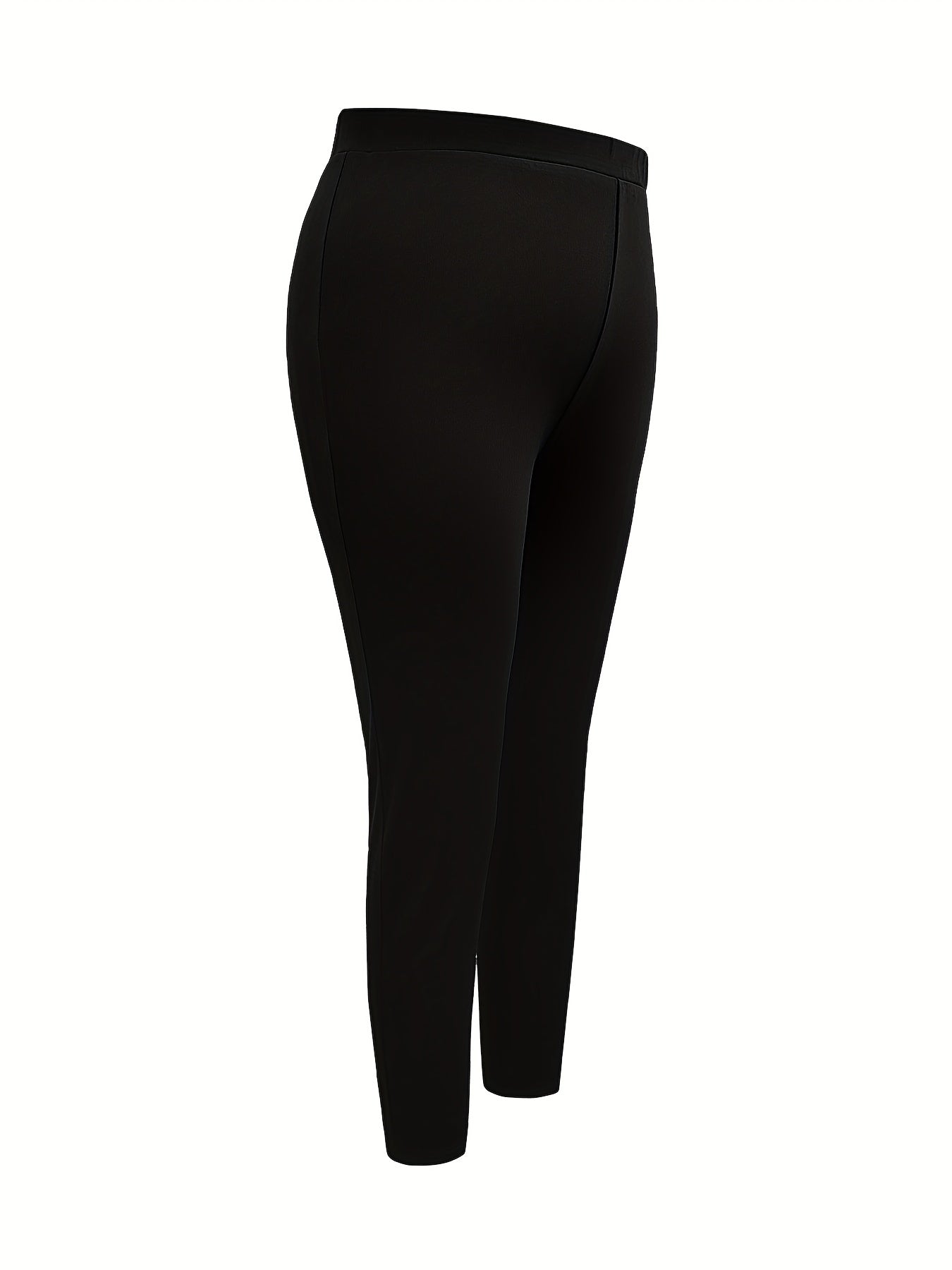  Casual Pants Women's Plus Solid Elastic High Rise Skinny Pants