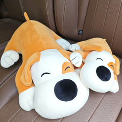 Brown Puppy Plush Toy Soft Fluffy Texture Collectible Model