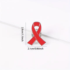 Alloy Love Red Ribbon Brooch for Men