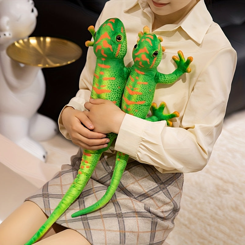 Green Horse Toad Plush Toy w/ Orange Accents Cartoon Animal Decor