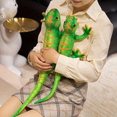 Green Horse Toad Plush Toy w/ Orange Accents Cartoon Animal Decor