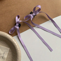 Y2K Girls Ribbon Bow Hair Claw Mini Shark Claw