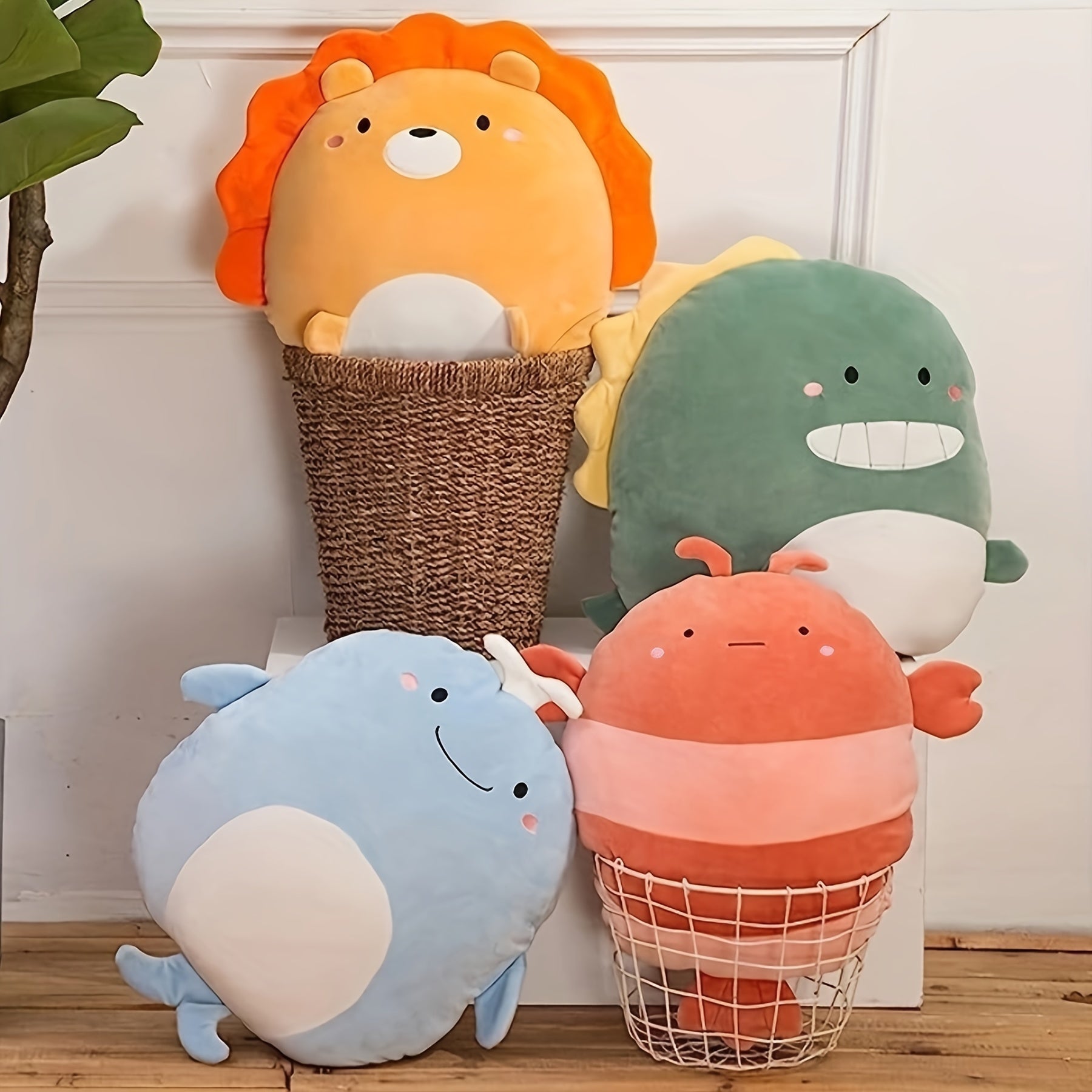 Cartoon Animal Plush Pillow - Soft & Cuddly - Kids' Birthday Gift