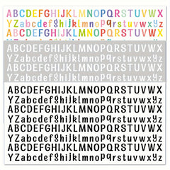 5 Reusable Vinyl Alphabet Transfer Paper - Colorful Letter Decals