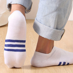 5 Pairs Striped Ankle Socks Soft Lightweight Low Cut Women's Stockings