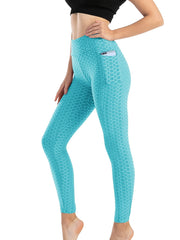 High Waist Honeycomb Leggings for Women