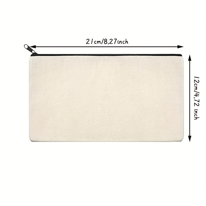 Canvas Zipper Bags for DIY Crafts Small Pencil Boxes Travel Bags