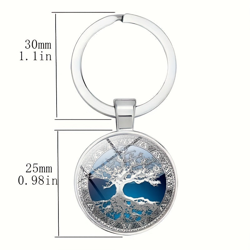 1pc Zinc Alloy Life Tree Keychain Vintage Bag Purse Accessory