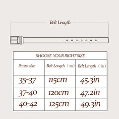 Men's Wild Style Pure Copper Buckle Belt - 1 5in