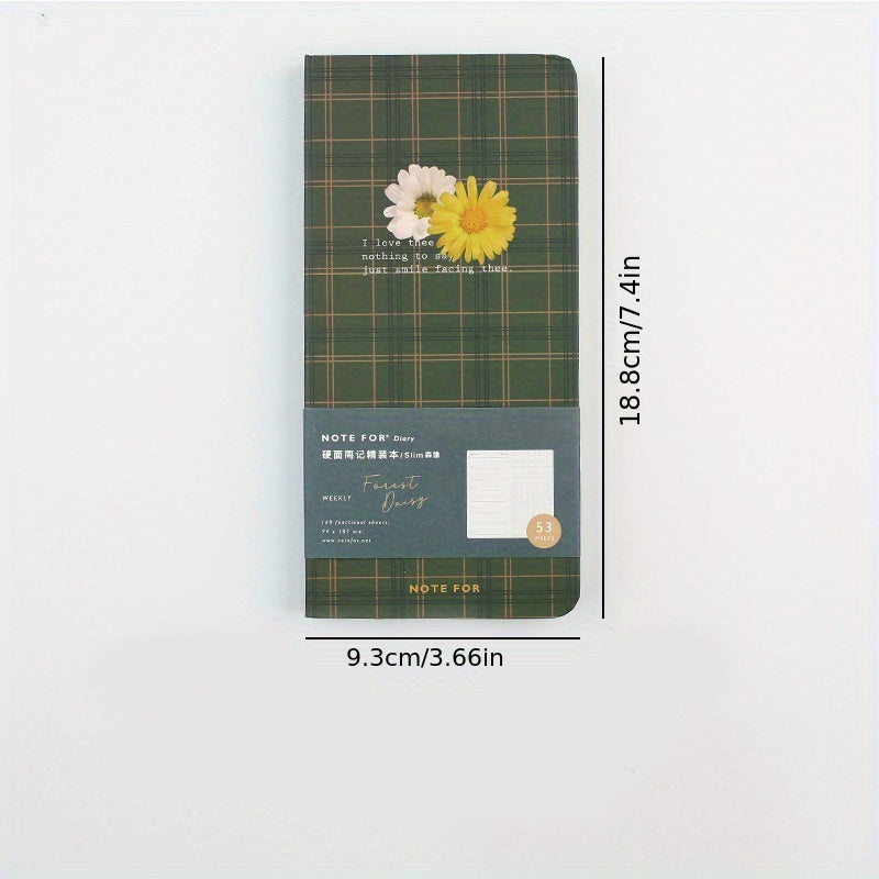 Slim Hardcover Notebook Grid British Plaid Student Planner