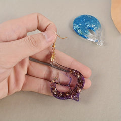 DIY Crystal Resin Mould Exotic Earrings Silicone Mold Hollow Pattern