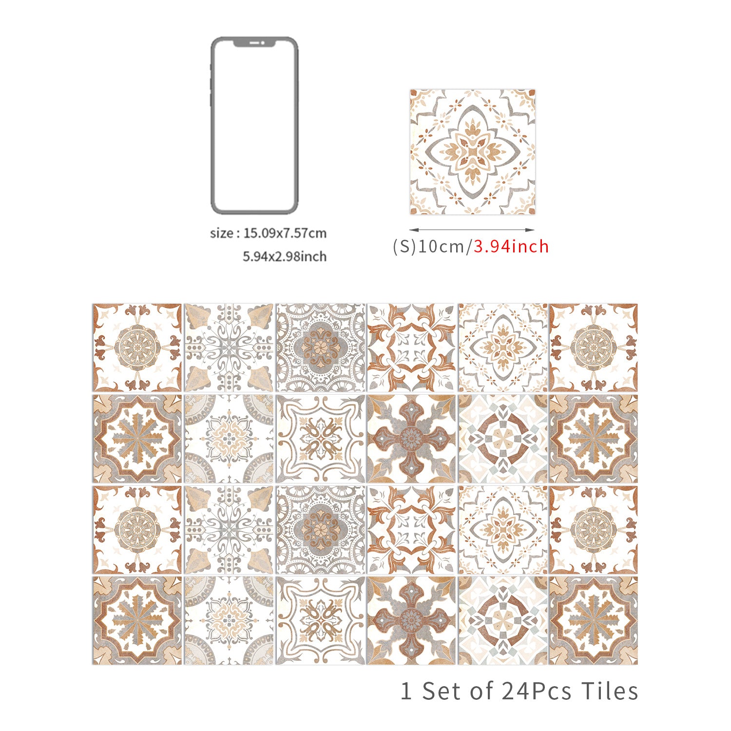 Retro Yellow Peel And Stick Tile Sticker Self Adhesive Removable Wallpaper
