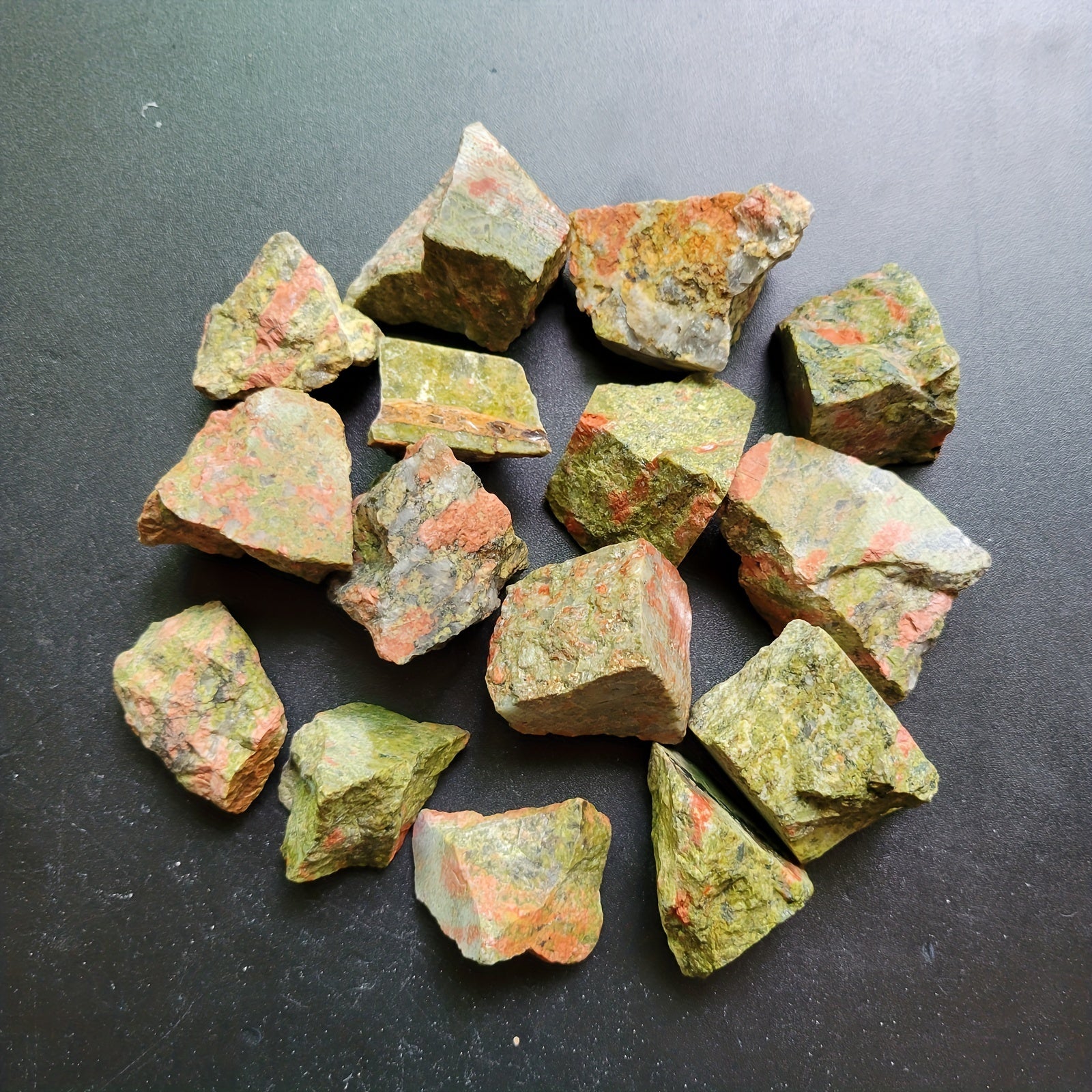 2oz 4oz Unakite Raw Stones Rocks Rough Crystals For Tumbling Bulk Gemstone