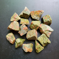 2oz 4oz Unakite Raw Stones Rocks Rough Crystals For Tumbling Bulk Gemstone