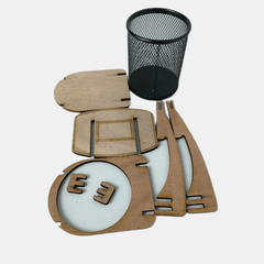 Mini Basketball Stand with Tube Storage Rack Pen Holder - School Teacher's Gift