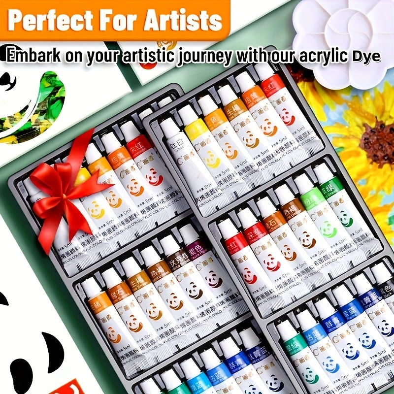 Acrylic Dye Set 12 18 24 5ml Water proofable Artistic Adult Artist