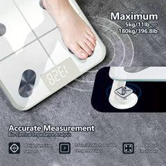 Smart Body Fat Scale Digital Bathroom Scale with Smartphone App