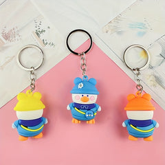 Baby Door Pendant Yellow Duck Keychain Couple Backpack Ornament